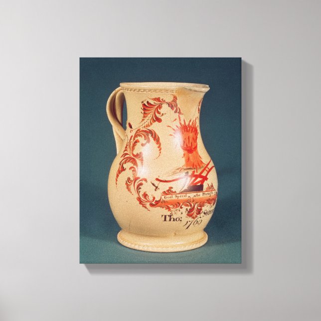 Jug, Leeds, c.1770 Canvas Print (Front)