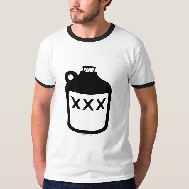 Jug of Moonshine - Black T-Shirt (Front)