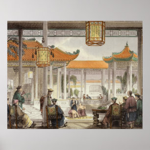 Jugglers Exhibiting in the Court of a Mandarin's P Poster