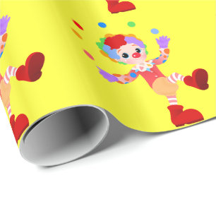 Juggling Clown Gift Wrapping Paper For Children