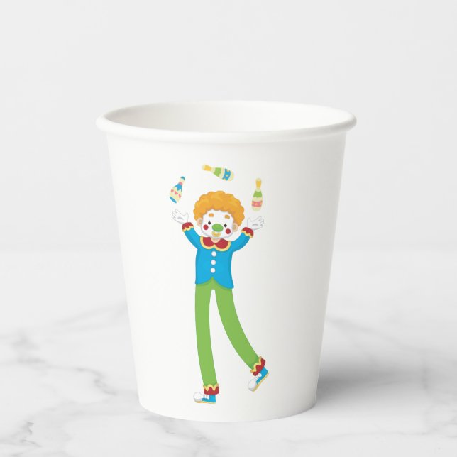 Juggling Clown Paper Cups (Front)