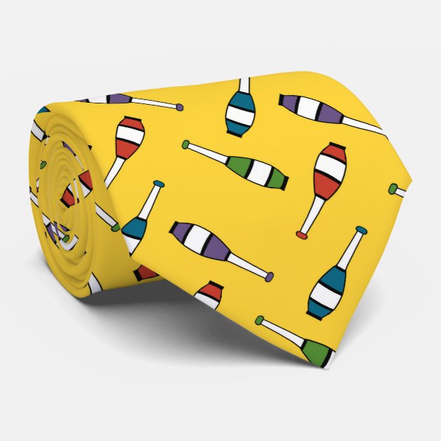 Juggling Club Toss Yellow Tie (Rolled)