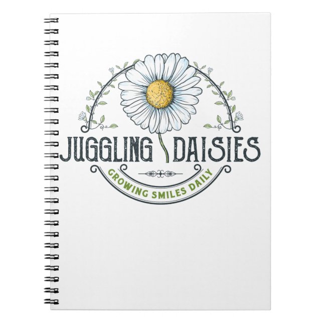 Juggling Daisies Logo Notebook (Front)