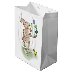 Juggling Easter Bunny Medium Gift Bag