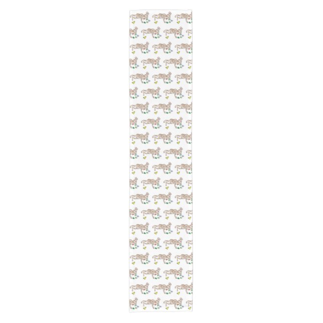 Juggling Easter Bunny Short Table Runner (Front)