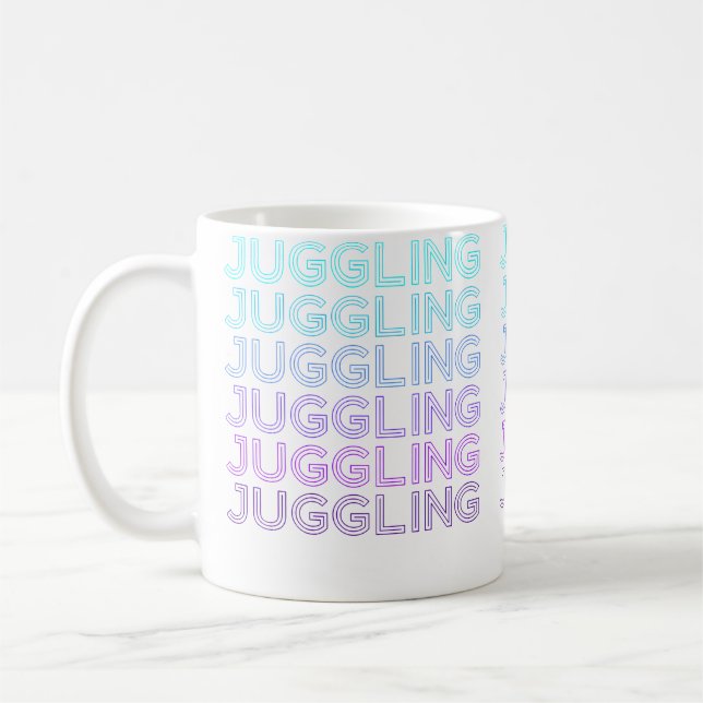 Juggling Juggler Circus Retro Coffee Mug (Left)