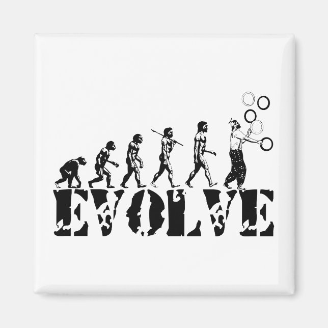 Juggling Juggler Juggle Evolution Sports Art Magnet (Front)