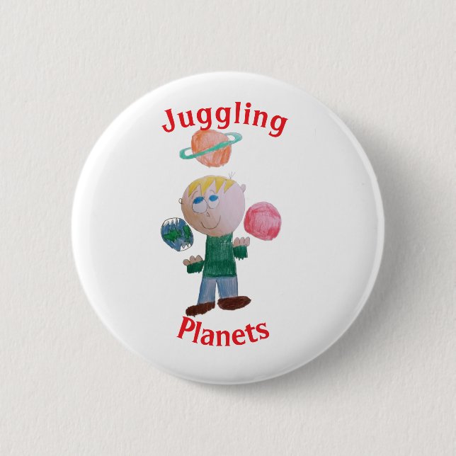Juggling Planets Button (Front)