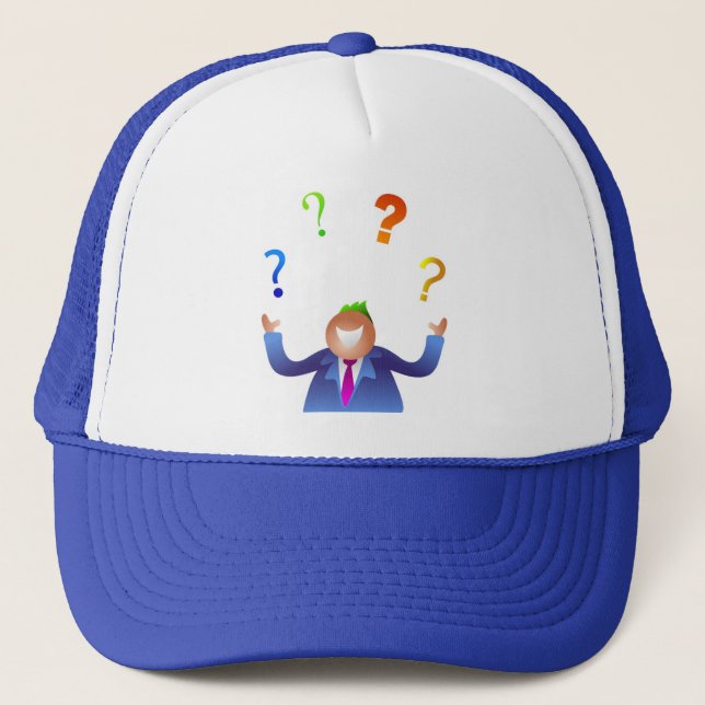 Juggling Questions Trucker Hat (Front)