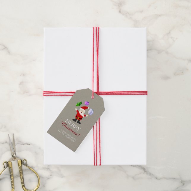 Juggling Santa Claus Gift Tags (With Twine)