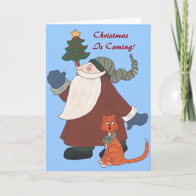 Juggling Santa Holiday Card (Front)