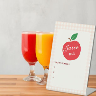 Juice Bar Baby Shower Pedestal Sign