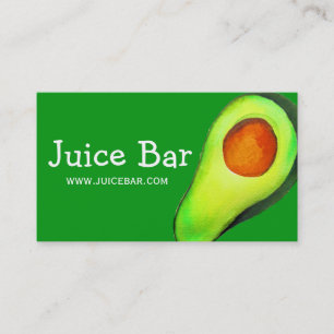 Juice Bar green health drinks business Business Card