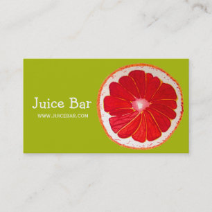 Juice Bar green health drinks business Card