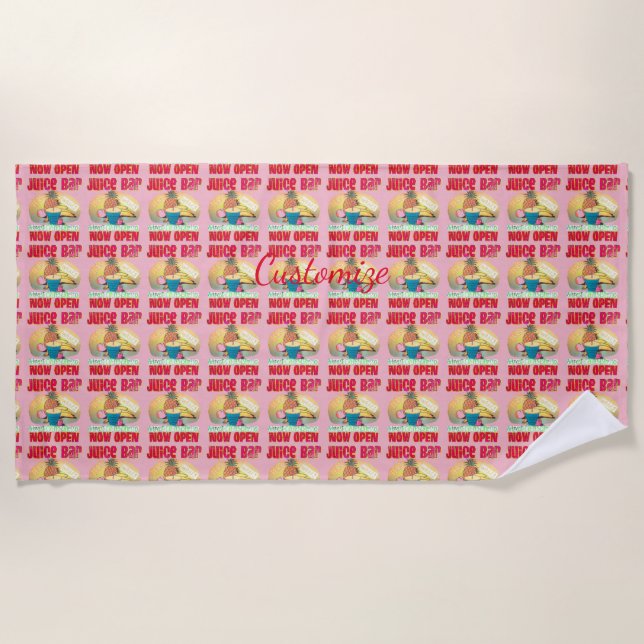 Juice Bar Sign Thunder_Cove Beach Towel (Front)