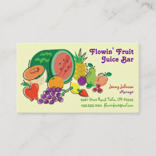 Juice Bar & Smoothies_Totally Fruity Business Card
