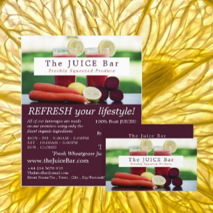 Juice Blend, Juice Bar Advertising Flyer