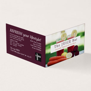 Juice Blend, Juice Bar, Detailed Business Card