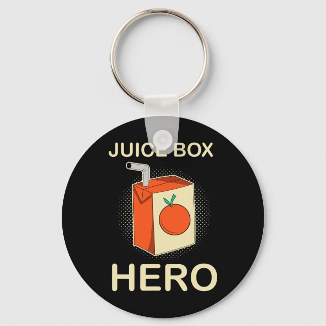 Juice Box Hero Diabetes Awareness Month  Key Ring (Front)