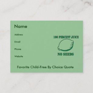 Juice No Seeds Business Card