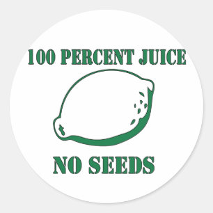 Juice No Seeds Classic Round Sticker