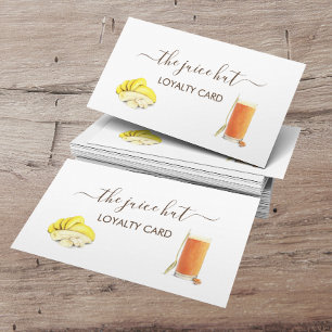 Juice Smoothie Breakfast  Watercolor Loyalty Business Card