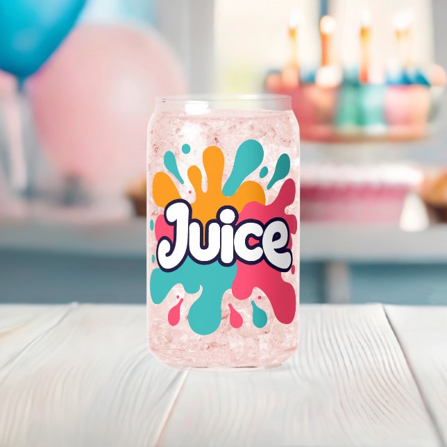 Juice splash can glass (Insitu (Baby Shower))