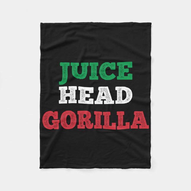 Juicehead Gorilla New Jersey Garden Nj Shore Itali Fleece Blanket (Front)