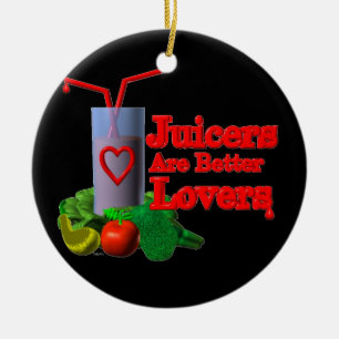 Juicers are better lovers by Valxart.com Ceramic Tree Decoration