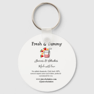 Juices & shakes restaurant business website social key ring