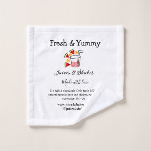Juices & shakes restaurant business website social wash cloth