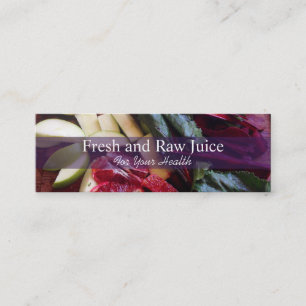 Juicing Nutritionist Food and Diet Health Mini Business Card