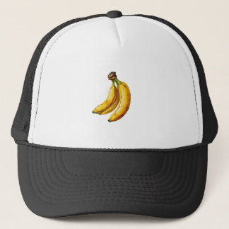 Juicy Banana Watercolor Art Trucker Hat