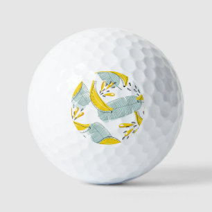 Juicy Bananas Bright Vintage Pattern Golf Balls