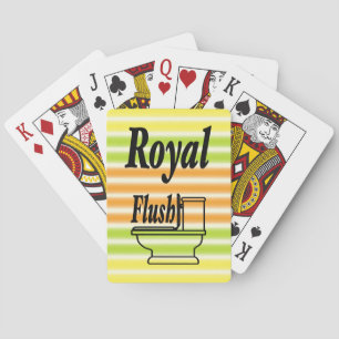 Juicy Citrus Lemon Lime And Orange Stripes Playing Cards
