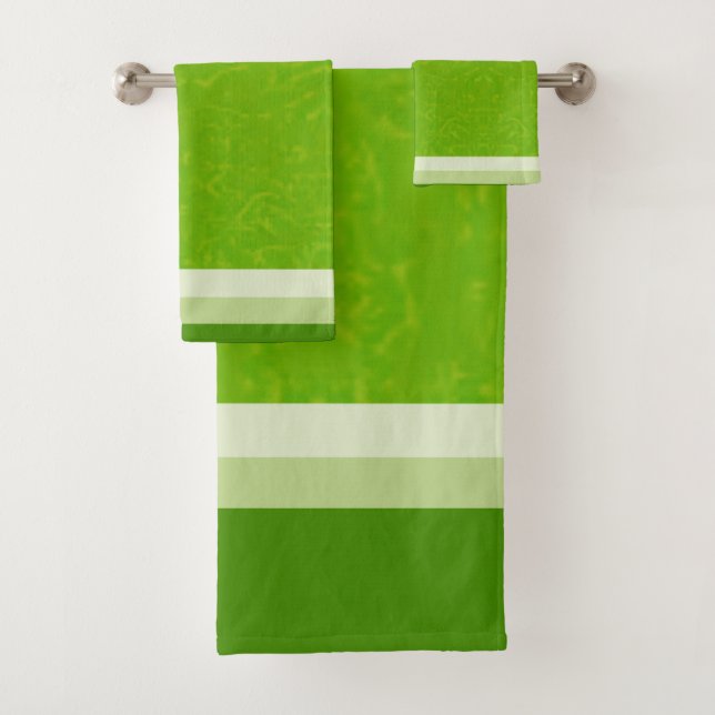Juicy Citrus Lime Fruit Slice Colours Bath Towel Set (Insitu)