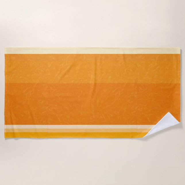 Juicy Citrus Orange Fruit Slice Colours Beach Towel (Front)