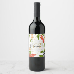 Juicy Currants Monogram Wine Label
