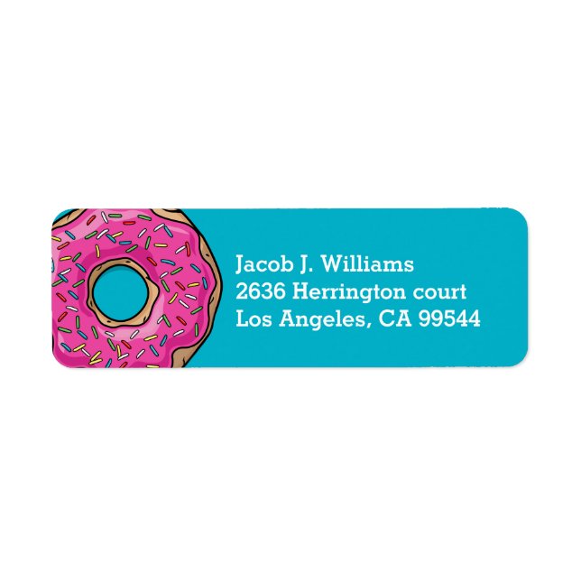 Juicy Delicious Pink Sprinkled Doughnut (Front)