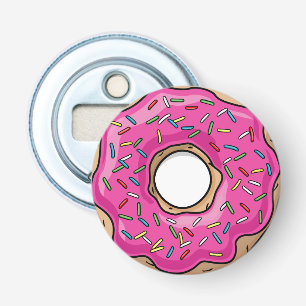 Juicy Delicious Pink Sprinkled Doughnut Bottle Opener