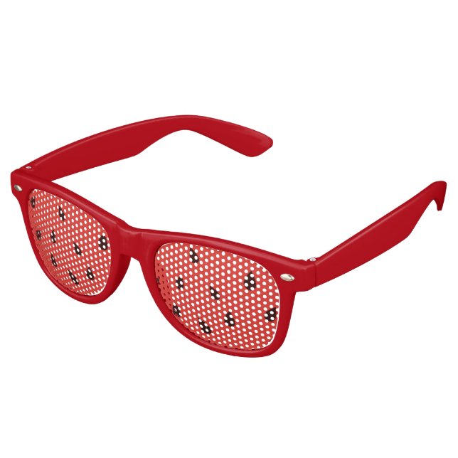 Juicy Delicious Ripe Watermelon With Seeds Design Retro Sunglasses (Angled)