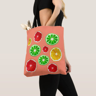 Juicy Fruit citrus fruit pattern Tote Bag