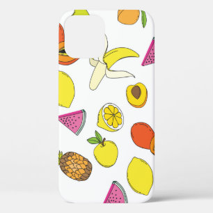 Juicy Fruit, Vintage Seamless Pattern. iPhone 12 Case