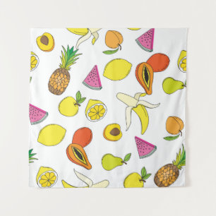 Juicy Fruit, Vintage Seamless Pattern. Tapestry
