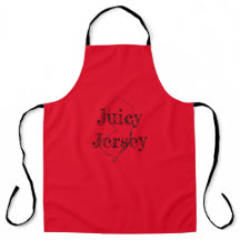 Juicy Jersey Apron in Tomato Red