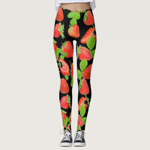 Juicy lichee pattern on transparent background leggings
