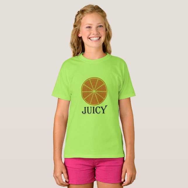 Juicy Orange - Girls' Basic T-Shirt (Front Full)