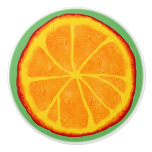 Juicy Orange Slice Custom Ceramic Knob