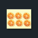 Juicy orange slice watercolor pattern pop art canvas print<br><div class="desc">An original art design by Sacha Grossel of a large macro juicy orange slices painted pattern in detail with watercolour. This giant pop art orange would be perfect for a home or café to add some colour to the walls. Perfect for lovers of fruit art.</div>