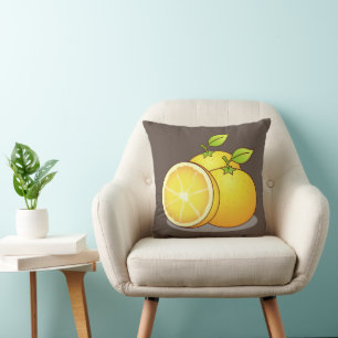 Juicy Oranges fruit art Cushion